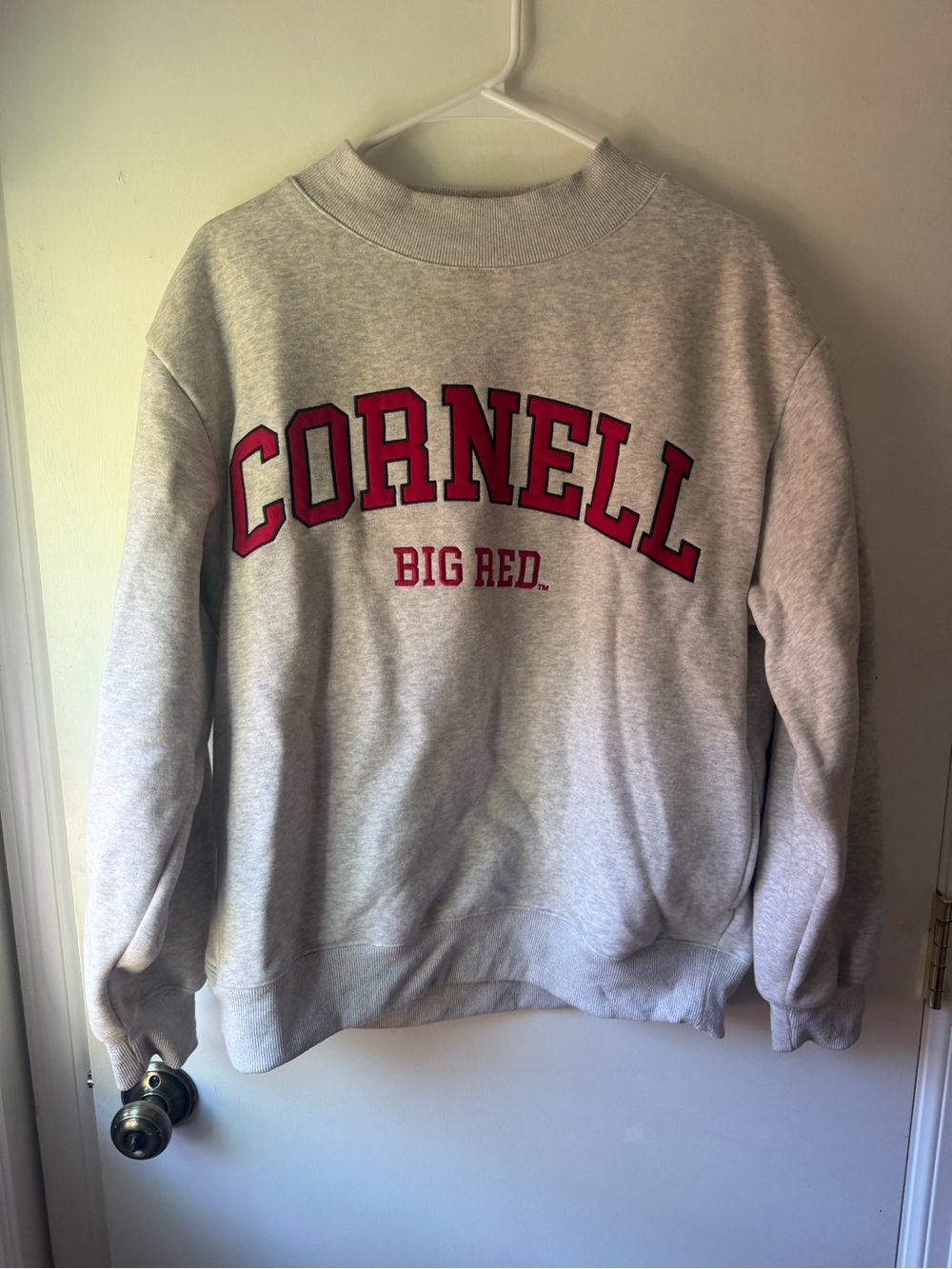 Cornell Big Red Gray Crewneck Sweatshirt
